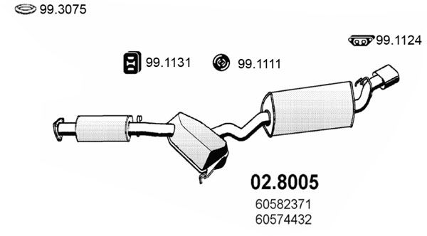 ASSO Средний / конечный глушитель ОГ 02.8005