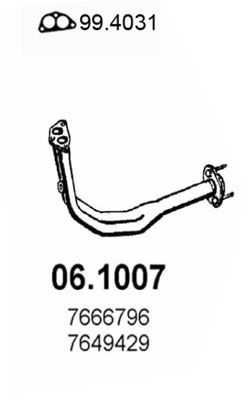 ASSO Труба выхлопного газа 06.1007