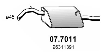 ASSO Глушитель выхлопных газов конечный 07.7011