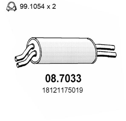 ASSO Глушитель выхлопных газов конечный 08.7033