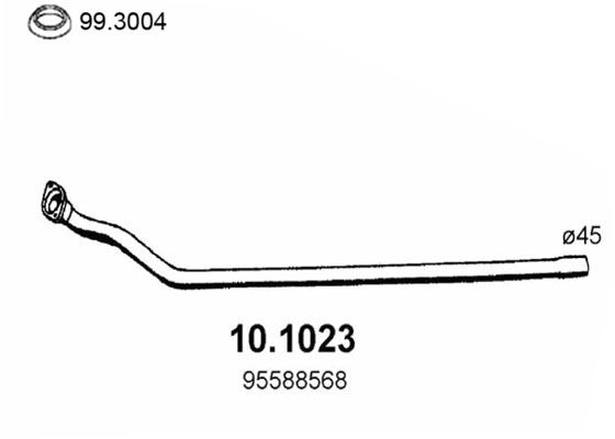 ASSO Труба выхлопного газа 10.1023