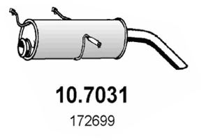 ASSO Глушитель выхлопных газов конечный 10.7031