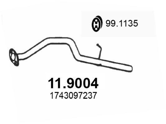 ASSO Труба выхлопного газа 11.9004