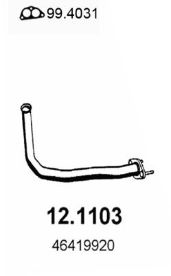 ASSO Труба выхлопного газа 12.1103