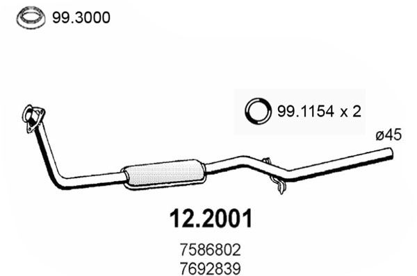 ASSO Предглушитель выхлопных газов 12.2001