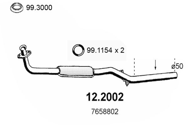 ASSO Предглушитель выхлопных газов 12.2002