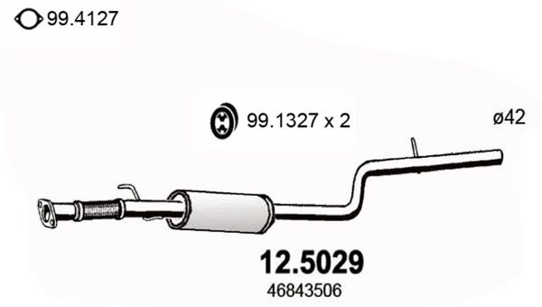 ASSO Труба выхлопного газа 12.5029