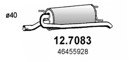 ASSO Глушитель выхлопных газов конечный 12.7083