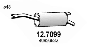 ASSO Глушитель выхлопных газов конечный 12.7099