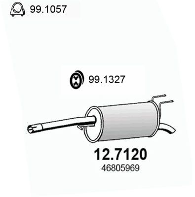 ASSO Глушитель выхлопных газов конечный 12.7120