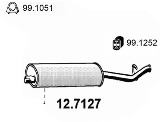 ASSO Глушитель выхлопных газов конечный 12.7127