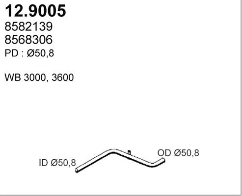 ASSO Труба выхлопного газа 12.9005