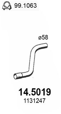 ASSO Труба выхлопного газа 14.5019