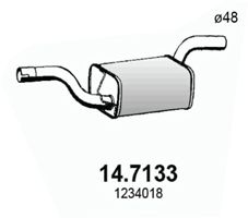 ASSO Глушитель выхлопных газов конечный 14.7133