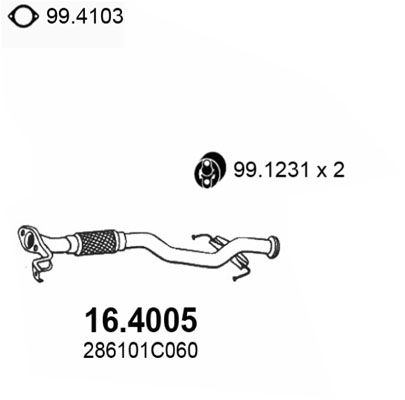ASSO Труба выхлопного газа 16.4005