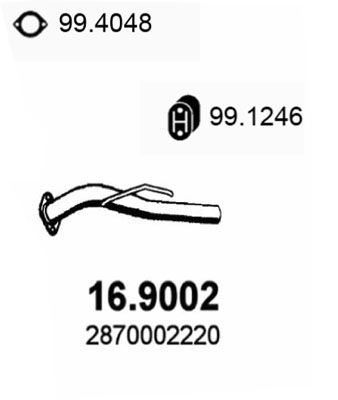 ASSO Труба выхлопного газа 16.9002