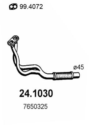 ASSO Труба выхлопного газа 24.1030