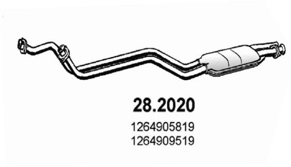 ASSO Предглушитель выхлопных газов 28.2020