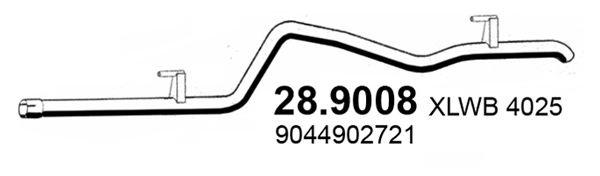ASSO Труба выхлопного газа 28.9008