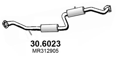 ASSO Средний глушитель выхлопных газов 30.6023