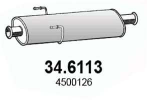 ASSO Средний глушитель выхлопных газов 34.6113