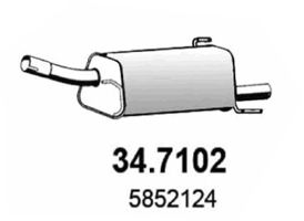 ASSO Глушитель выхлопных газов конечный 34.7102