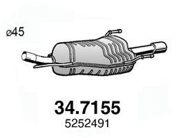 ASSO Глушитель выхлопных газов конечный 34.7155