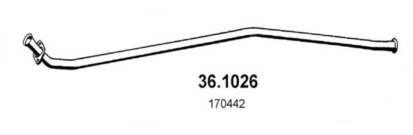 ASSO Труба выхлопного газа 36.1026