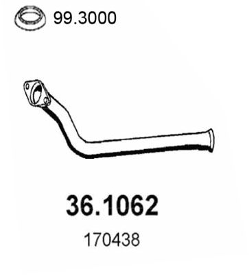 ASSO Труба выхлопного газа 36.1062