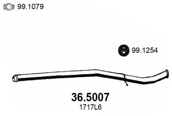 ASSO Труба выхлопного газа 36.5007