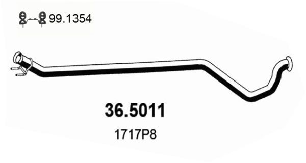 ASSO Труба выхлопного газа 36.5011