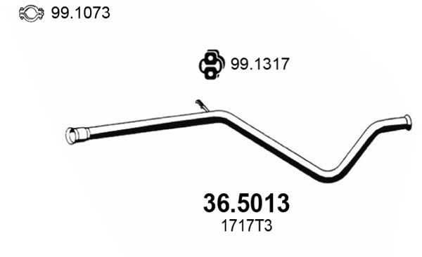 ASSO Труба выхлопного газа 36.5013