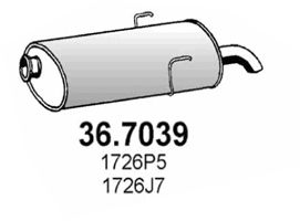ASSO Глушитель выхлопных газов конечный 36.7039