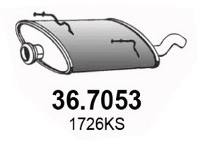 ASSO Глушитель выхлопных газов конечный 36.7053