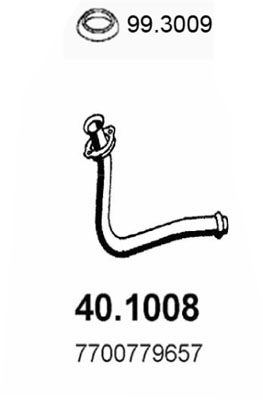 ASSO Труба выхлопного газа 40.1008