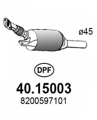 ASSO Tahma-/partikelfilter,väljalaskesüst. 40.15003