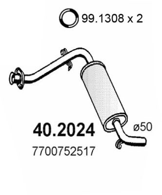 ASSO Предглушитель выхлопных газов 40.2024