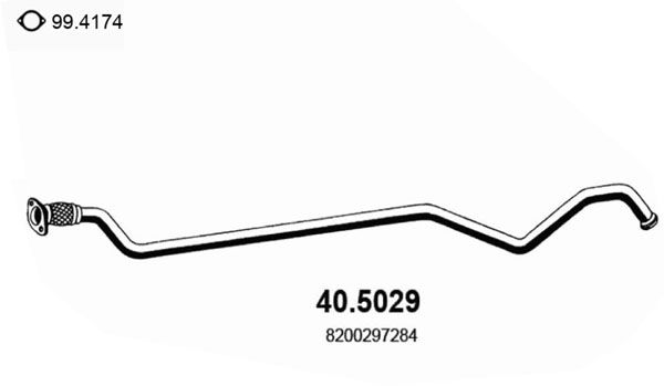 ASSO Труба выхлопного газа 40.5029