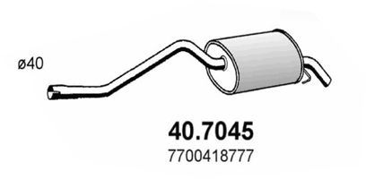 ASSO Глушитель выхлопных газов конечный 40.7045