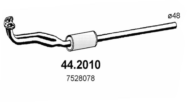 ASSO Предглушитель выхлопных газов 44.2010