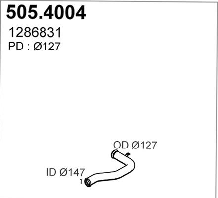 ASSO Гофрированная труба, выхлопная система 505.4004