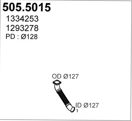 ASSO Труба выхлопного газа 505.5015
