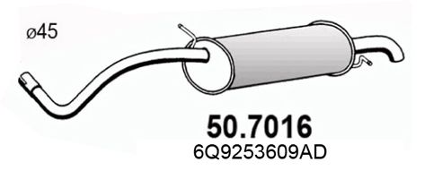 ASSO Глушитель выхлопных газов конечный 50.7016