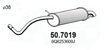 ASSO Глушитель выхлопных газов конечный 50.7019