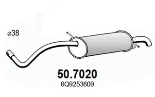 ASSO Глушитель выхлопных газов конечный 50.7020