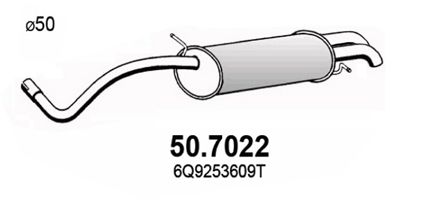 ASSO Глушитель выхлопных газов конечный 50.7022