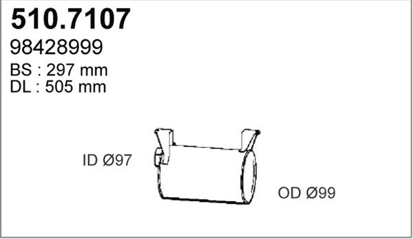 ASSO Средний / конечный глушитель ОГ 510.7107