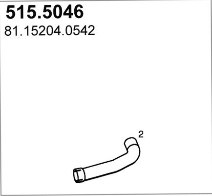 ASSO Труба выхлопного газа 515.5046