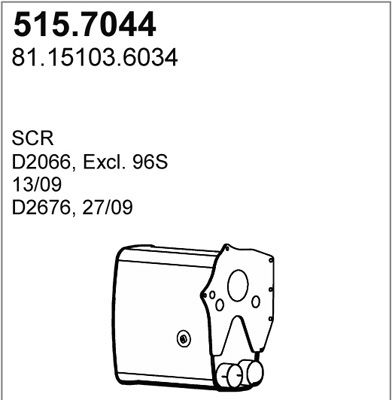 ASSO Tahma-/partikelfilter,väljalaskesüst. 515.7044