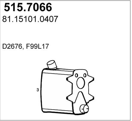 ASSO Tahma-/partikelfilter,väljalaskesüst. 515.7066